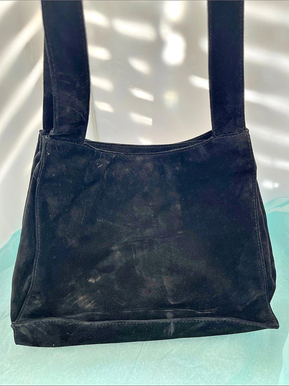 Desmo Black Suede Shoulder Bag